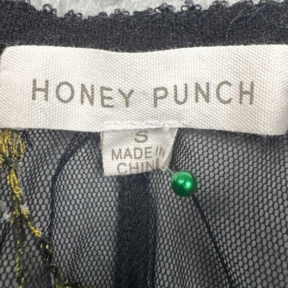 Sheer Bodysuit Embroidered Floral Adjustable Straps SZ S Whimsygoth Cottagecore - Picture 6 of 6